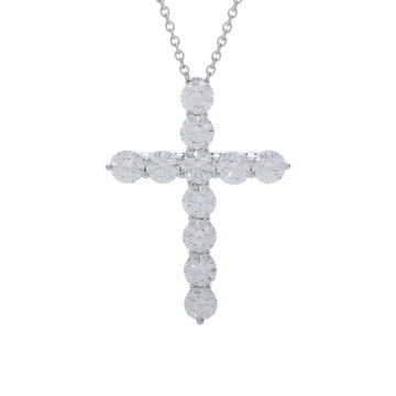 ティファニー ラージクロス ネックレス シルバー Pt950プラチナ レディース ジュエリー 【中古】【jewelry】