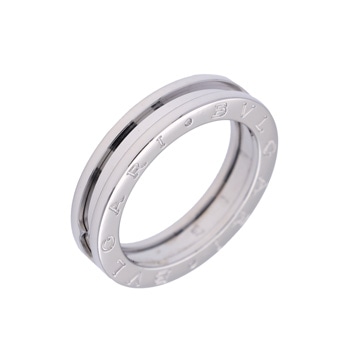 ブルガリ B-ZERO1 リング XS #57 シルバー K18ホワイトゴールド WG レディース ジュエリー 【中古】【jewelry】