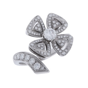ブルガリ フィオレヴァー リング #52 ゴールド 356920 K18ホワイトゴールド WG レディース ジュエリー 【中古】【jewelry】