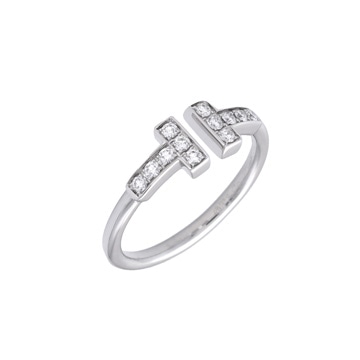 ティファニー Tワイヤーリング　#6　 シルバー K18ホワイトゴールド WG レディース ジュエリー 【中古】【jewelry】