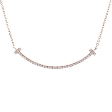 ティファニー Tスマイル ネックレス スモール ゴールド K18ピンクゴールド PG レディース ジュエリー 【中古】【jewelry】