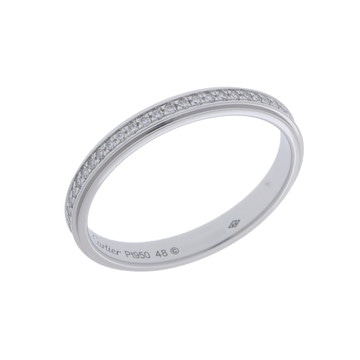 カルティエ ダムール ウェディングリング #49 シルバー Pt950プラチナ レディース ジュエリー 【中古】【jewelry】