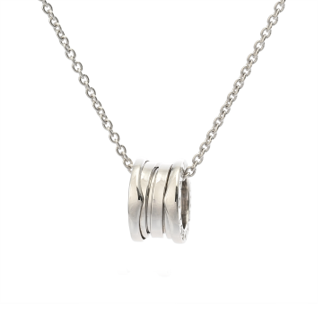 ブルガリ B-ZERO1 ネックレス シルバー K18ホワイトゴールド WG レディース ジュエリー 【中古】【jewelry】