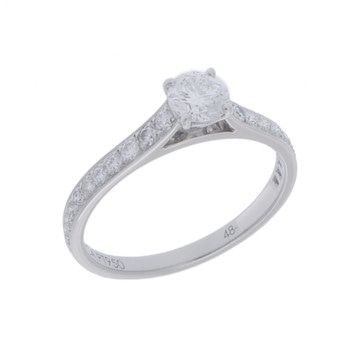 ヴァン クリーフ&アーペル ロマンスソリティア リング #48 シルバー Pt950プラチナ レディース ジュエリー 【中古】【jewelry】