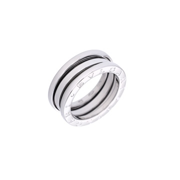 ブルガリ B-ZERO1 リング #50 シルバー K18ホワイトゴールド WG レディース ジュエリー 【中古】【jewelry】