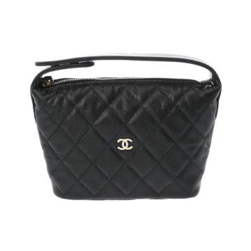 シャネル マトラッセ クラシック チェーンクラッチ ブラック AP4386 グレインドカーフスキン レディース バッグ 【中古】【bag】