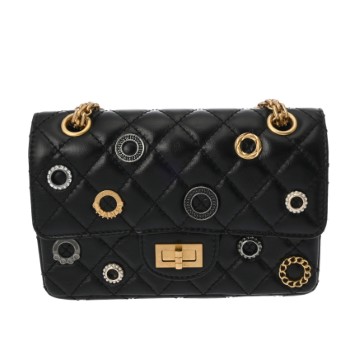 シャネル 2.55 ミニ ハンドバッグ ブラック AS0874 ラムスキン レディース バッグ 【中古】【bag】