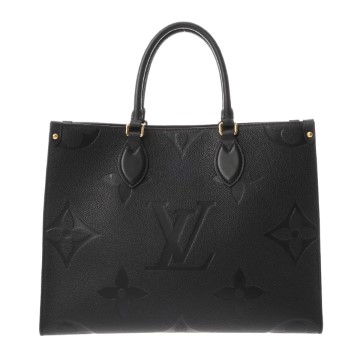ルイ ヴィトン モノグラムアンプラント オンザゴー MM ノワール M45595 レザー ユニセックス バッグ 【中古】【bag】