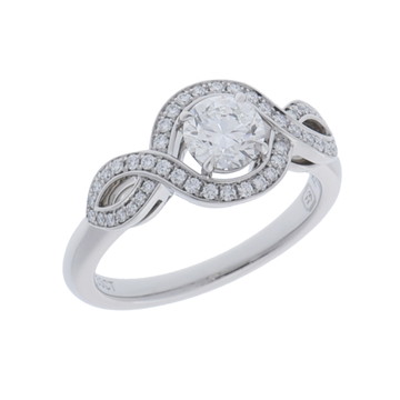 ハリー ウィンストン リリークラスター エンゲージメント リング シルバー RGDPRD005LC-050 Pt950プラチナ レディース ジュエリー 【中古】【jewelry】