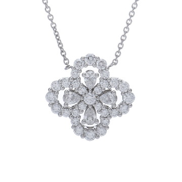 ハリー ウィンストン ループ フルモチーフ ネックレス シルバー PEDPRPSML4C Pt950プラチナ レディース ジュエリー 【中古】【jewelry】