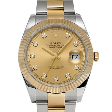 ロレックス デイトジャスト 41 126333G シャンパン/ダイヤモンド メンズ 時計 【中古】【wristwatch】