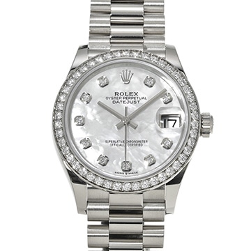 ロレックス デイトジャスト 31 278289RBR ホワイトシェル/ダイヤモンド ユニセックス 時計 【中古】【wristwatch】