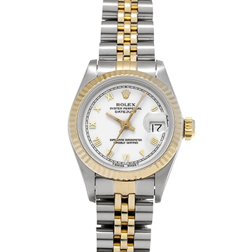 ロレックス デイトジャスト 69173 ホワイト レディース 時計 【中古】【wristwatch】