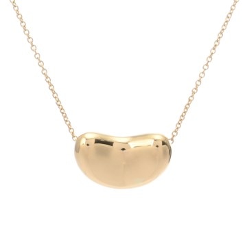 ティファニー ビーン ネックレス ゴールド K18イエローゴールド YG レディース ジュエリー 【中古】【jewelry】