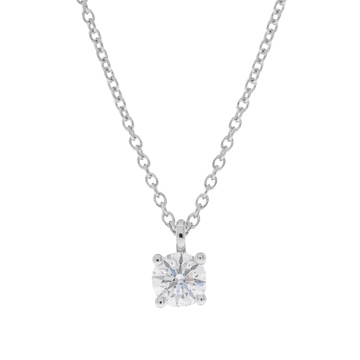 ティファニー ソリティア ネックレス 0.32ct シルバー Pt950プラチナ レディース ジュエリー 【中古】【jewelry】