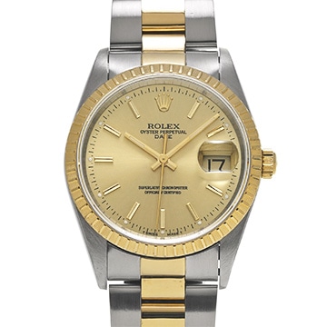 ロレックス オイスターパーペチュアル デイト 15233 シャンパン メンズ 時計 【中古】【wristwatch】