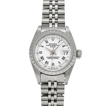 ロレックス オイスターパーペチュアル デイト 69240 ホワイト レディース 時計 【中古】【wristwatch】