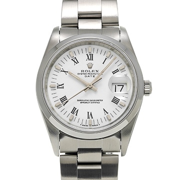 ロレックス オイスターパーペチュアル デイト 15200 ホワイト メンズ 時計 【中古】【wristwatch】