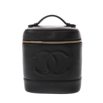 シャネル バニティ ブラック A01998 キャビアスキン レディース バッグ 【中古】【bag】