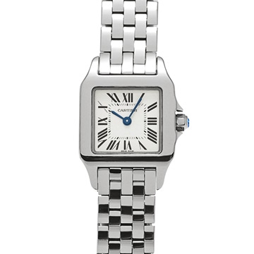 カルティエ サントス ドゥモワゼル SM W25064Z5 ホワイト レディース 時計 【中古】【wristwatch】