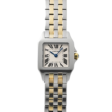 カルティエ サントス ドゥモワゼル SM W25066Z6 アイボリー レディース 時計 【中古】【wristwatch】