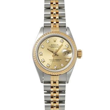 ロレックス デイトジャスト 26 69173G シャンパン/ダイヤモンド レディース 時計 【中古】【wristwatch】