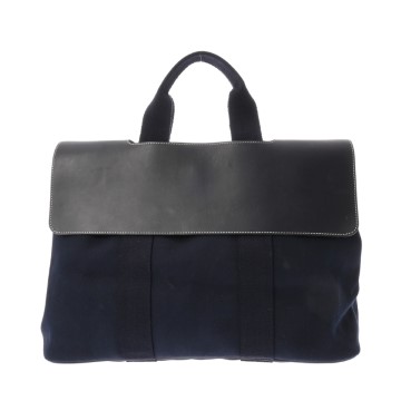 エルメス ヴァルパライソ MM ネイビー トワルシェブロン/ヴォーグミ レディース バッグ 【中古】【bag】