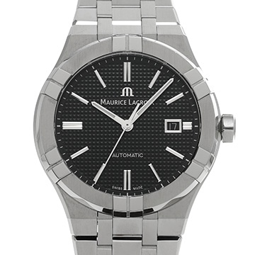 モーリス ラクロア アイコン オートマティック AI6008-SS002-330-1 ブラック メンズ 時計 【中古】【wristwatch】