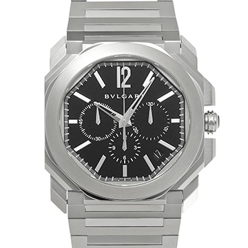 ブルガリ オクト ヴェロチッシモ クロノグラフ BGO41BSSDCH ブラック メンズ 時計 【中古】【wristwatch】