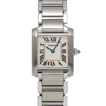 カルティエ タンクフランセーズ SM W51008Q3 シルバー レディース 時計 【中古】【wristwatch】