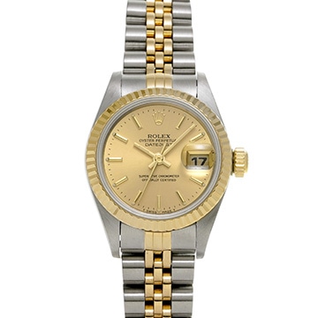 ロレックス デイトジャスト 69173 シャンパン レディース 時計 【中古】【wristwatch】