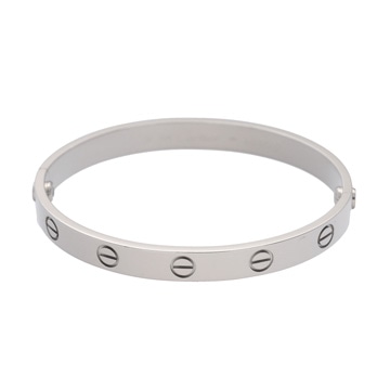 カルティエ ラブブレスレット #16 シルバー K18ホワイトゴールド WG レディース ジュエリー 【中古】【jewelry】