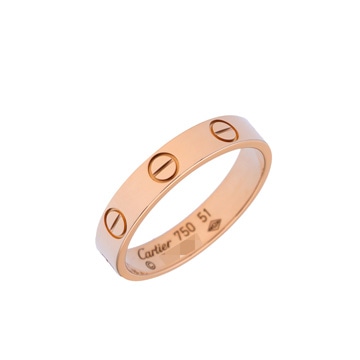 カルティエ ミニラブリング #51 ゴールド K18ピンクゴールド PG レディース ジュエリー 【中古】【jewelry】