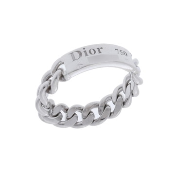 ディオール ゴルメット リング #55 シルバー K18ホワイトゴールド WG レディース ジュエリー 【中古】【jewelry】