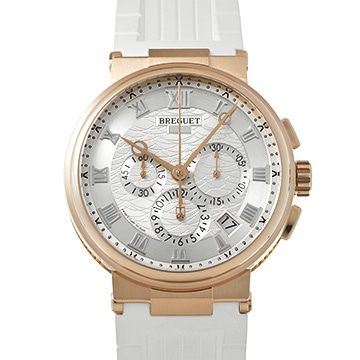 ブレゲ マリーン クロノグラフ 5527BR/12/5WV シルバー メンズ 時計 【中古】【wristwatch】
