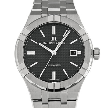 モーリス ラクロア アイコン オートマティック AI6008-SS002-330-1 ブラック メンズ 時計 【中古】【wristwatch】