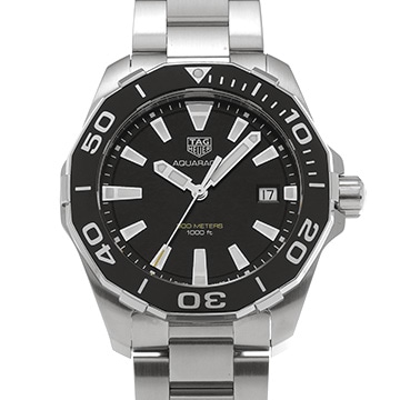 タグ ホイヤー アクアレーサー クォーツ WAY111A.BA0928 ブラック メンズ 時計 【中古】【wristwatch】
