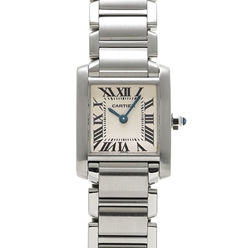 カルティエ タンクフランセーズ SM W51008Q3 シルバー レディース 時計 【中古】【wristwatch】