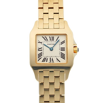 カルティエ サントス ドゥモワゼル LM W25062X9 アイボリー レディース 時計 【中古】【wristwatch】