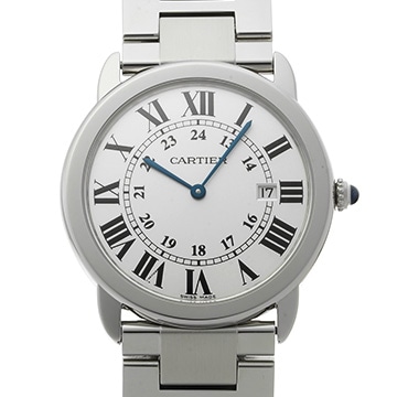カルティエ ロンドソロ LM W6701005 シルバー メンズ 時計 【中古】【wristwatch】