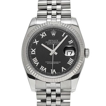 ロレックス デイトジャスト 116234 ブラック メンズ 時計 【中古】【wristwatch】