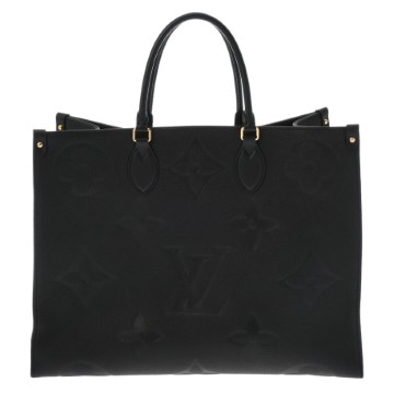ルイ ヴィトン モノグラムアンプラント オンザゴー GM 2WAY ノワール M44925 レザー ユニセックス バッグ 【中古】【bag】