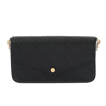 ルイ ヴィトン モノグラムアンプラント ポシェットフェリシー ノワール M64064 レザー レディース バッグ 【中古】【bag】
