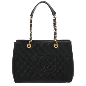 シャネル マトラッセ GST ブラック A50995 キャビアスキン レディース バッグ 【中古】【bag】