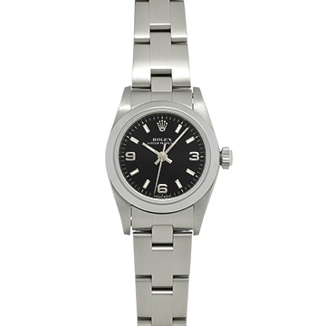 ロレックス オイスターパーペチュアル 76080 ブラック レディース 時計 【中古】【wristwatch】