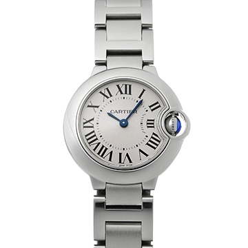 カルティエ バロンブルー ドゥ カルティエ 28mm W69010Z4 シルバー レディース 時計 【中古】【wristwatch】