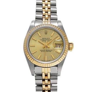 ロレックス デイトジャスト 69173 シャンパン レディース 時計 【中古】【wristwatch】