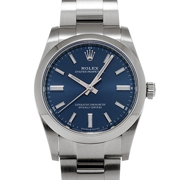 ロレックス オイスターパーペチュアル 34 124200 ブライトブルー ユニセックス 時計 【中古】【wristwatch】