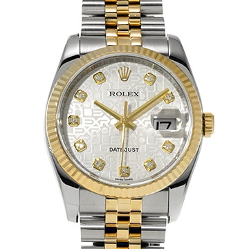 ロレックス デイトジャスト 116233G シルバーコンピュータ/ダイヤモンド メンズ 時計 【中古】【wristwatch】