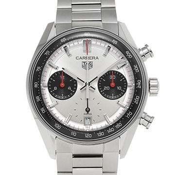 タグ ホイヤー カレラ クロノグラフ CBS2216.BA0041 シルバー/ブラック メンズ 時計 【中古】【wristwatch】
